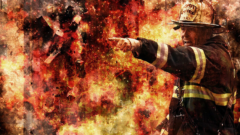 火災　消防士