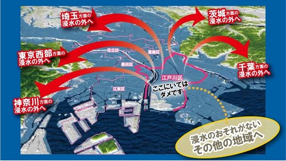 2019年台風19号　東京都　避難指示　荒川　氾濫