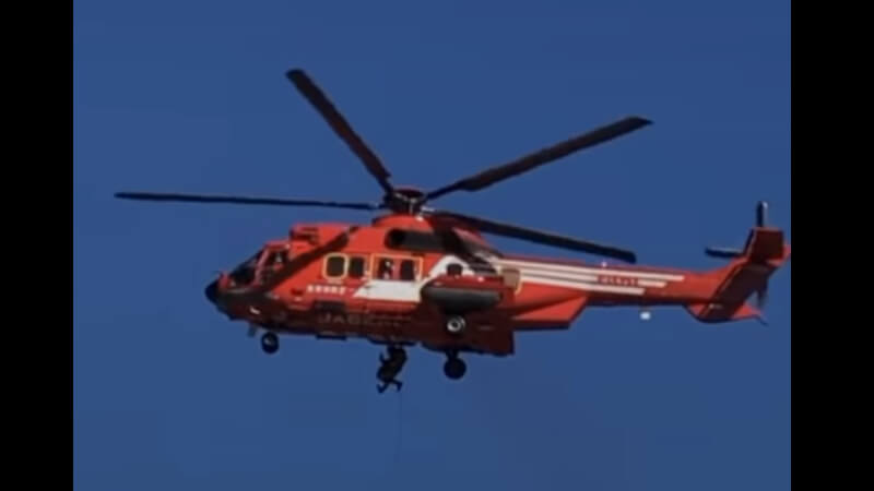 救助ヘリ　70代女性　落下　画像　映像　動画