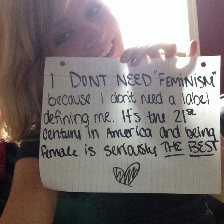 I DON&#x27;T NEED FEMINISM