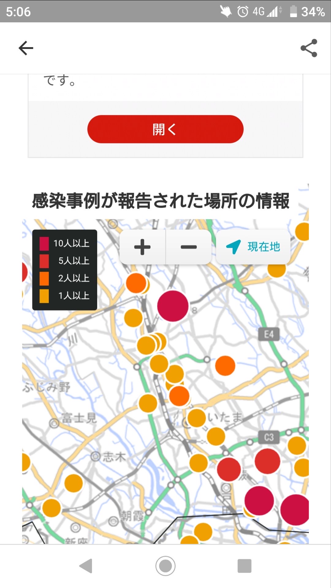 湘南新宿ライン　コロナ感染報告　マップ