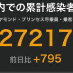 コロナ　日本　累計　795増加