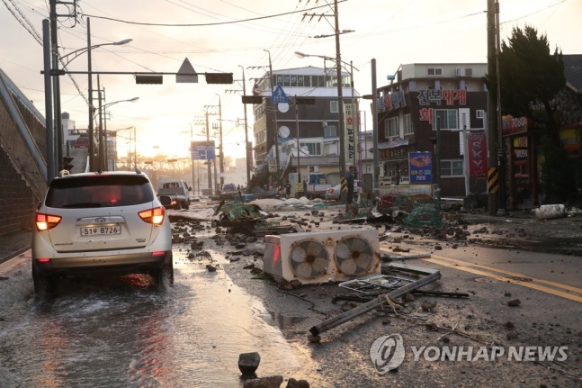2020年台風9号　韓国被害