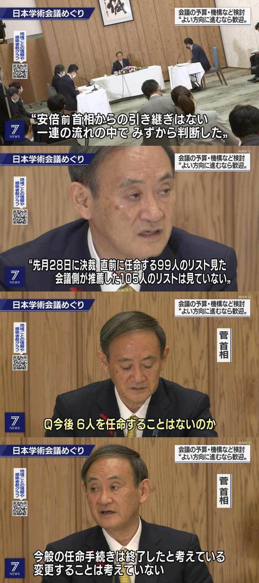 菅総理　日本学術会議会員候補者推薦書105名