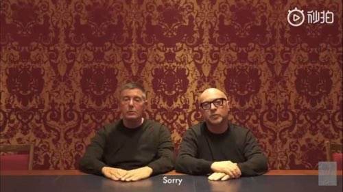 Dolce&amp;Gabbana　謝罪