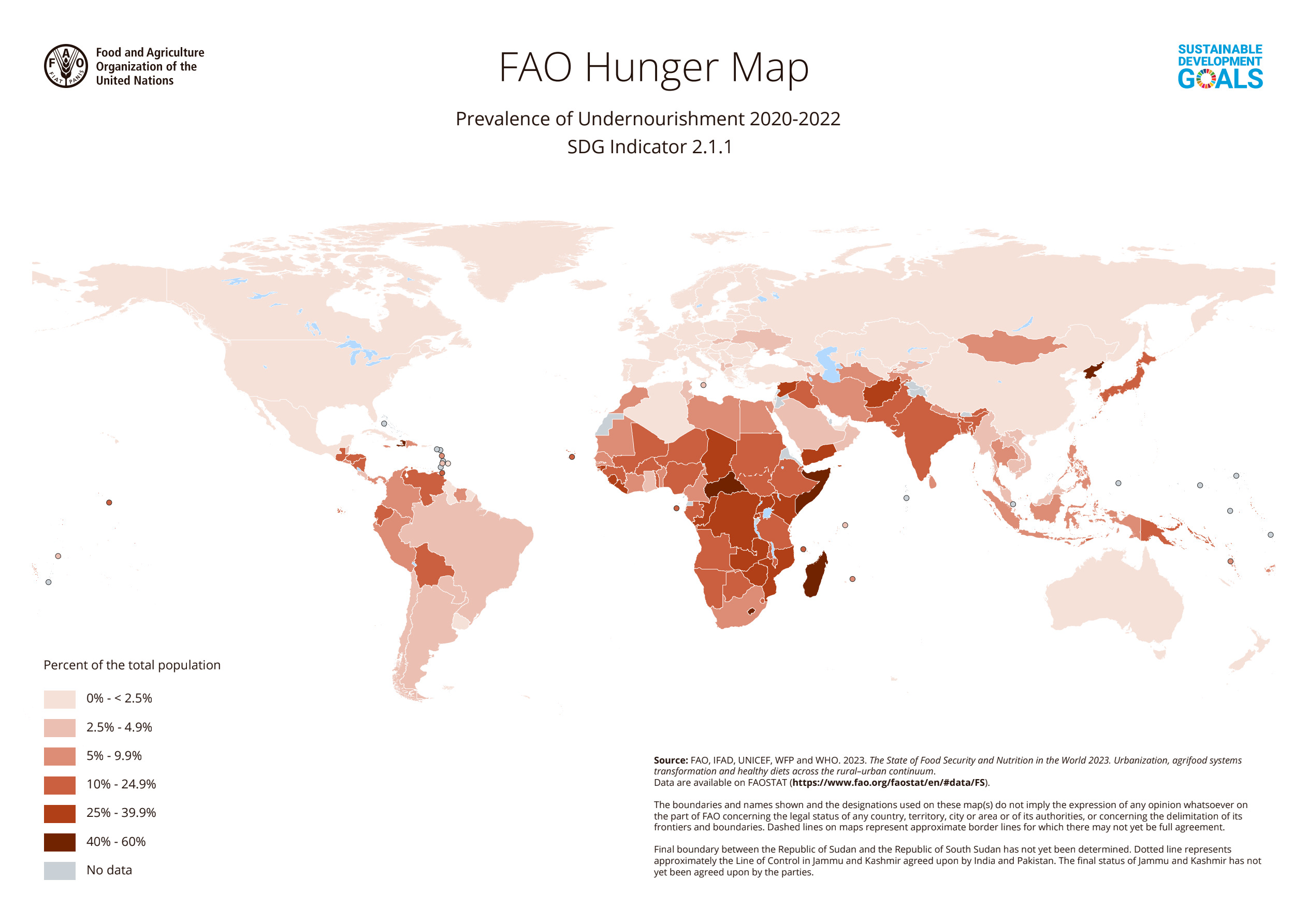 世界飢餓マップ